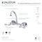 Kingston Brass KS374C Kingston Two Handle Wall Mount Laundry Faucet, Polished Chrome KS374C - alternate 4